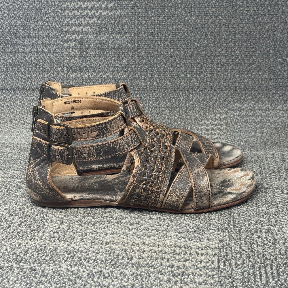 Bed Stu Capriana Women's Size 10 Brown Leather Woven Gladiator Sandals